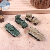 YANGWEN 4pcs/set 1/144 Soviet BM21 Hail Rocket Launcher Italy Centaur B1 Tank 4D Steel Ball Model Sl
