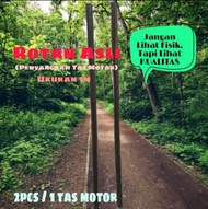 Tongkat Kayu Rotan Penyangga Tas Motor Uk 90cm
