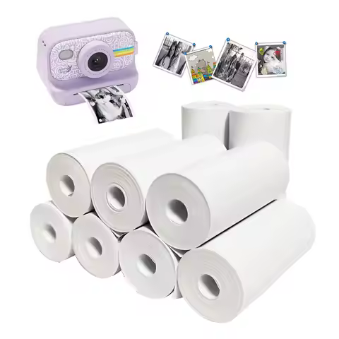 Kids Instant Camera Refill Print Paper 9 Rolls Photo Printer Thermal Paper Rolls Instant Print Camer
