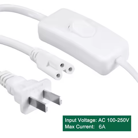 3/5M T5 T8 3Pin LED Tube Connector Cable Wire T5 T8 Extension Cord with On/Off Switch For Integrated
