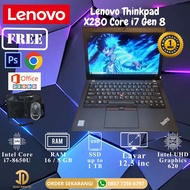 TERBARU! Laptop Lenovo Thinkpad X280 Core i7 Gen8 - RAM 8GB - SSD