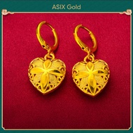 ASIX GOLD [2in1 set] สร้อยคอจี้รักผู้หญิงทองคำแท้ ต่างหูรัก ทอง 24K ไม่ดำหรือลอก