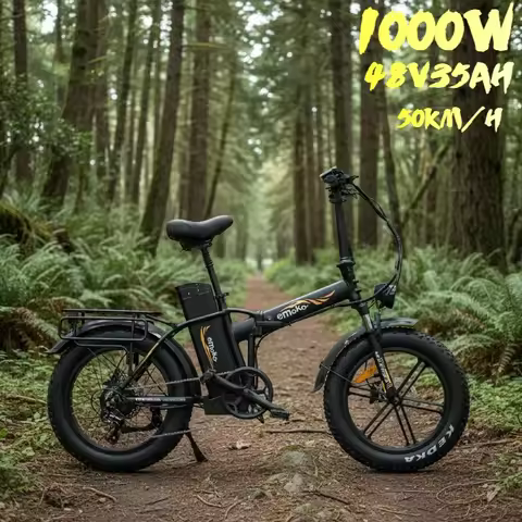 EMOKO C94 1000W motor Electric bike 48V35AH battery 20-inch fat tire mountain e-bike 7-speed foldabl
