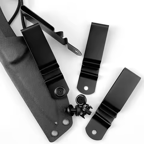 1piece Stainless Steel Scabbard Back Clip Mini Belt Holster Sheath DIY Carrying Waist Clips with Scr