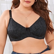 PARIFAIRY Plus Size Bra for Woman Thin Unlined Bra with Wire Floral Print Lingerie 38E 40E 42E 44E 4