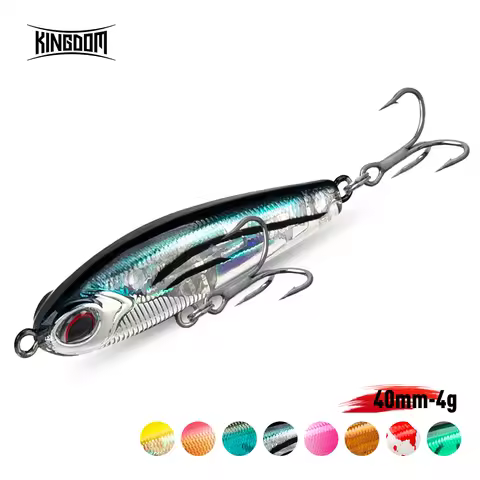 Kingdom Fishing Lures Mini Pencil Hard Baits 40mm 4g Slow Sinking Artificial Baits High Quality Wobb