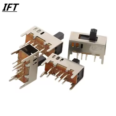 20 Pcs Free shopping SS-23D03-G5/G7 2P3T 3-Position 8 Pin Mini Horizontal Slide Switch 16mm x 12mm x