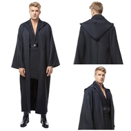 Star Wars Deluxe Jedi Robe Cosplay Costume large Black Jedi cloak