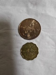 香港硬幣 一元及二毫