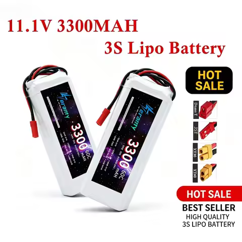 11.1V 3SLiPo Battery 3S 1500mah 1800mAh 2200mah 2600mAh 3000mAh 3300mAh Deans T XT60 for FPV Racing 