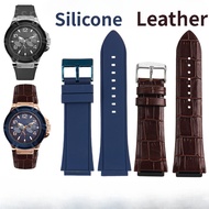 3/31✈22mm Silicone Strap for Guess Men's Leather Watch Strap W0247G3/W0040G3/W0040G7 Cow Leather Wat