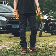 Alien Snail Motorcycle Cycling Pants Windproof Wear-Resistant Kodora Jeans Men Knee Pads Crotch Pads