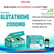 Viên uống trắng da glutathione 6000mg có serum dưỡng trắng giúp trắng da nâng tông giảm nám tàn nhan
