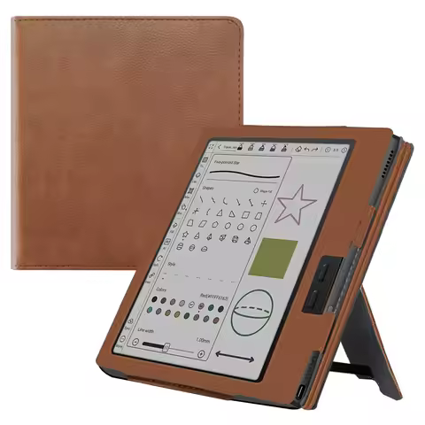 Case for 7' Boox Go 7 B/W & Go Color 7 (1/2 Th Gen,2025/2024) PU Leather Cover Case/ Built-in Stand 