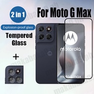 2 in 1 Moto G Max Tempered Glass Screen Protector For Motorola G06 G56 G75 G35 G15 4G 5G Glass Prote