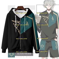 New Anime Genshin Impact Alhaitham Zipper Hoodie Japanese Men's Fashion Women's Loose 3D Printing Sw