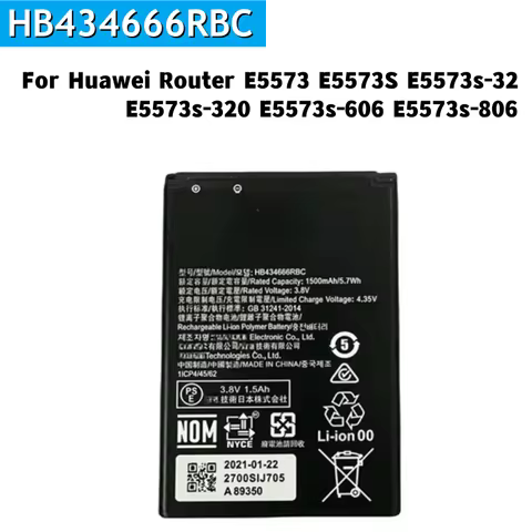New HB434666RBC Phone Battery 1500mAh For Huawei Router E5573 E5573S E5573s-32 E5573s-320 E5573s-606