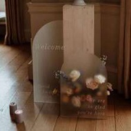 1pc 11.8"X15.7"/15.7"X21.7" Frosted Blank Acrylic For DIY Wedding Directional Sign, Wedding Signage,