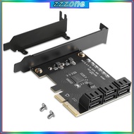 zzz PCIE 6Sata Internal Storage Expansion Card for Desktop Systems