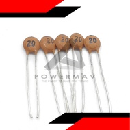 5pcs 20pf ceramic Capacitor 20 pf 20 Ceramic Capacitor 50v 27pf Red DIP Capacitance for pcb