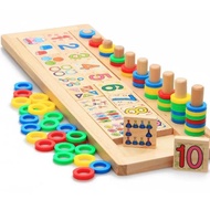 Baby 1-3-5 Years Montessori Abacus Soroban Children Wooden Learning Numbers Math Toys