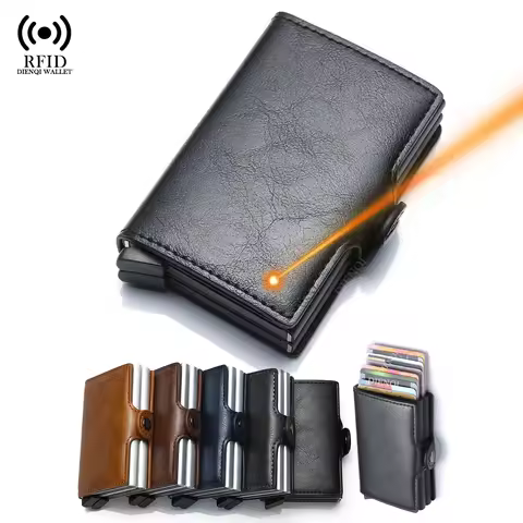 Custom Engraving Wallet Rfid Credit Card Holder Pop Up Double Case Multi-card Wallets Money Bag Engr