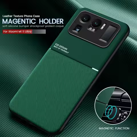 xiomi mi11 ultra case leather texture magnetic car holder phone covers for xiaomi mi 11 ultra 2021 s
