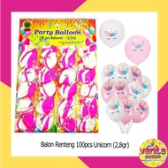 (100Pcs) 2.8g Unicorn Balloons, unicorn character balloons, horse balloons, board balloons