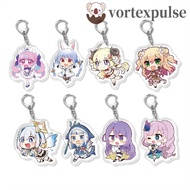 VORTEXPULSE Hololive Key Chain Watson Amelia Cosplay Murasaki Shion Anime Trinkets Ookami Mio Hololi