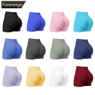 FOREVERGO Summer Low Waist Women Scrunch Bum Gym Shorts Yoga Shorts Seamless Sexy Scrunch Workout Ru