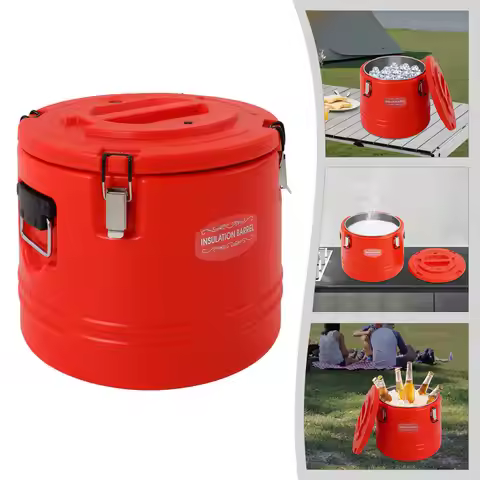 Red 30L Insulated Bucket Insulated Beverage Cooler Insulated Beverage Containers