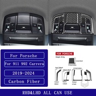 Fashion New!β For Porsche 911 992 Carrera 2019-2024 Carbon Fiber Front Reading Light Panel Cover Car