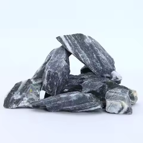 1lb/350g Natural Black White Rock, Aquarium Landscape Decoration Stone, Layered Rock Blocks, Fish Ta