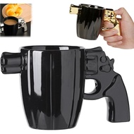 JOYO Revolver Coffee Mug, 2025 Novelty Ceramic Revolver Coffee Mug with Gun Handle Fashion Fake Gun 
