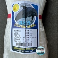 040MM X 203MM (8") X 40MD X 91.4Mtr Jaring Pukat Ikan / Mata Lintang / Isi Kosong / Warna Putih / Th