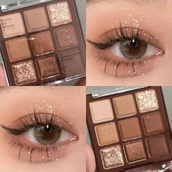9 Colors All Matte Eyeshadow Palette Eyeshadow Primer Waterproof Glitter Nude Eye Pigment Matte Shim