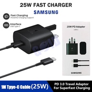 For Samsung Charger 25W Super Fast Charging Adapter PD Travel Wall Chargers with 3A USB C to USB C C
