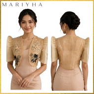 Filipiniana Bolero crop top organza patching design