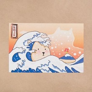 葛飾北齋的富士山咪某明信片