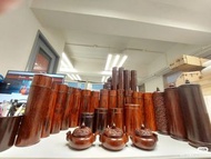 非賣品：印度小葉紫檀木線香筒畫筒筆筒盤香爐茶葉罐