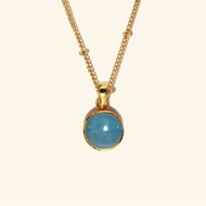 Shependence สร้อยคอหินอะควาโซล  (Aqua Soul Natural Stone Necklace)