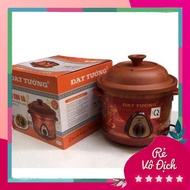 🍀Nồi Hầm Chậm- Kho Cá Đạt Tường Đất Nung 25L BH 12 Tháng
