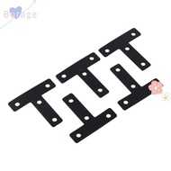 BORRAONE 10PCS T Tulead Black Flat Corner Brackets, Black Iron T Shape Corner Braces, Not Easy To Ru