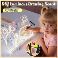 DIY Luminous Drawing Board USB Acrylic LED Message Board Kids Drawing Board Drawing Board Erasable
