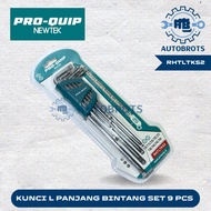 PRO-QUIP Long L Key BINTANG SET 9 Pcs Extra Long Tamper Torx Hex Key SET 9 Pcs RHTLTKS2
