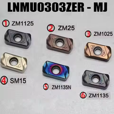 10PCS LNMU0303 Turning insert LNMU0303ZER MJ CNC carbide double-sided fast feed cutting insert cutti