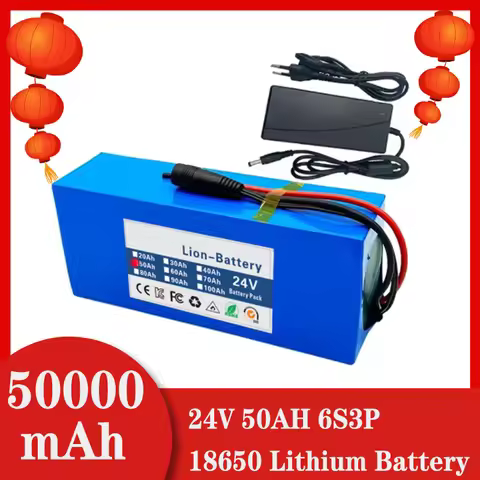 Battery Lithium pack 6s3p 24V 20Ah 30Ah 50Ah 18650 25.2v 20000/30000mAh Batterie Lithium-ion Avec Ch