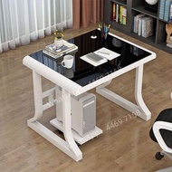 A&0344電腦枱 辦公枱帶鍵盤托 鋼化玻璃面 桌子 computer desk 台式電腦桌 學習桌