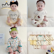 2Pcs Baby Short Sleeved Shorts Set Cotton Ultrathin Infant Summer Pajamas Three Quarter T-shirt Pant