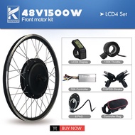 Electric Bicycle Conversion Kit 48V 1500W Brushless Gearless Front Wheel Hub Motor Bicicleta Electri